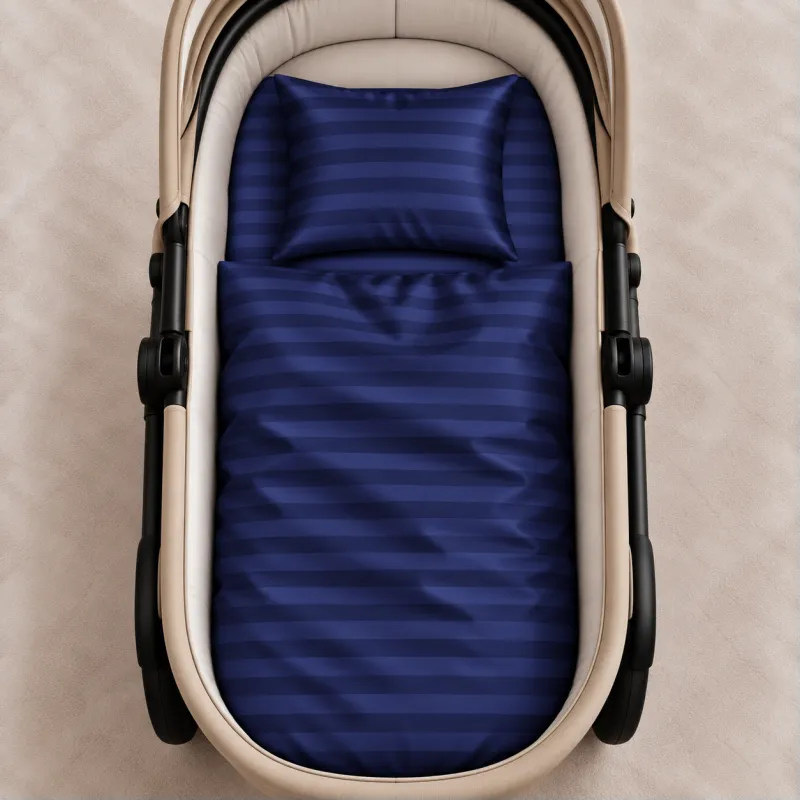 Комплект постельного белья в коляску 60*80 Satin Jacquard Blu sea - 1