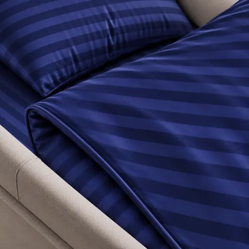 Комплект постельного белья в коляску 60*80 Satin Jacquard Blu sea - 4