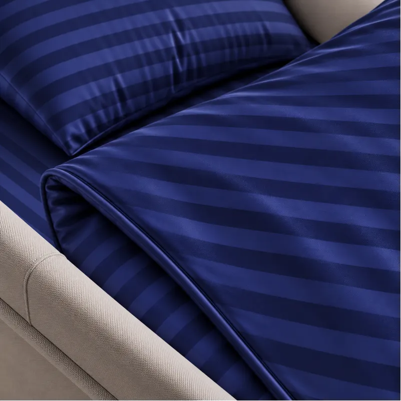 Комплект постельного белья в коляску 60*80 Satin Jacquard Blu sea - 3