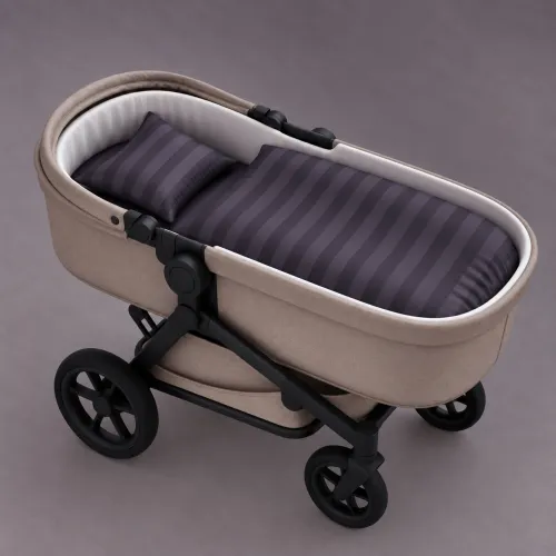 Комплект постельного белья в коляску 60*80 Satin Jacquard "Graphite" - 1