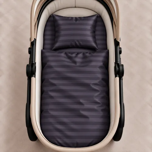 Комплект постельного белья в коляску 60*80 Satin Jacquard "Graphite" - 2