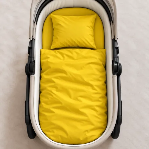 Комплект постельного белья в коляску 60*80 Satin Light Pro 10-002 Yellow - 2