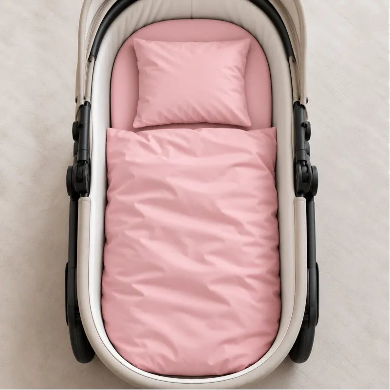 Комплект постельного белья в коляску 60*80 Satin Light Pro 10-003 Pink - 1
