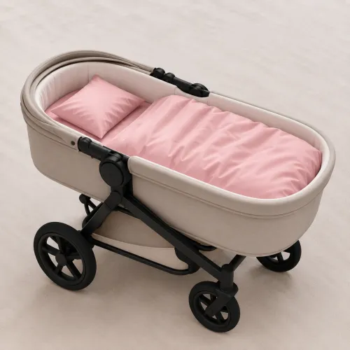 Комплект постельного белья в коляску 60*80 Satin Light Pro 10-003 Pink - 1