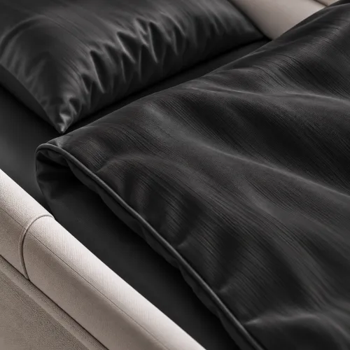 Комплект постельного белья в коляску 60*80 Satin Light Pro 10-005 Dark Gray - 3