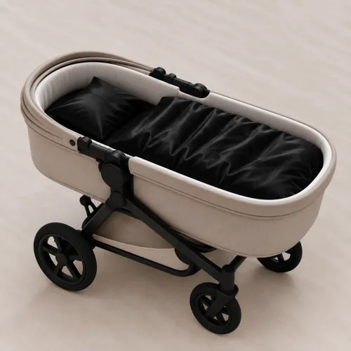 Комплект постельного белья в коляску 60*80 Satin Light Pro 10-006 Black - 1