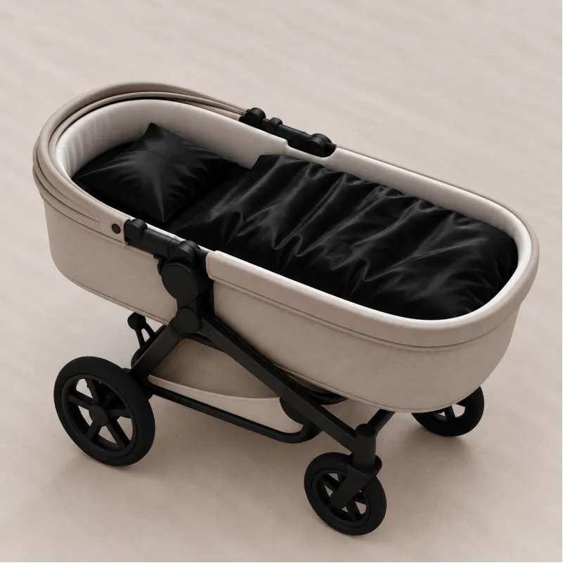 Комплект постельного белья в коляску 60*80 Satin Light Pro 10-006 Black