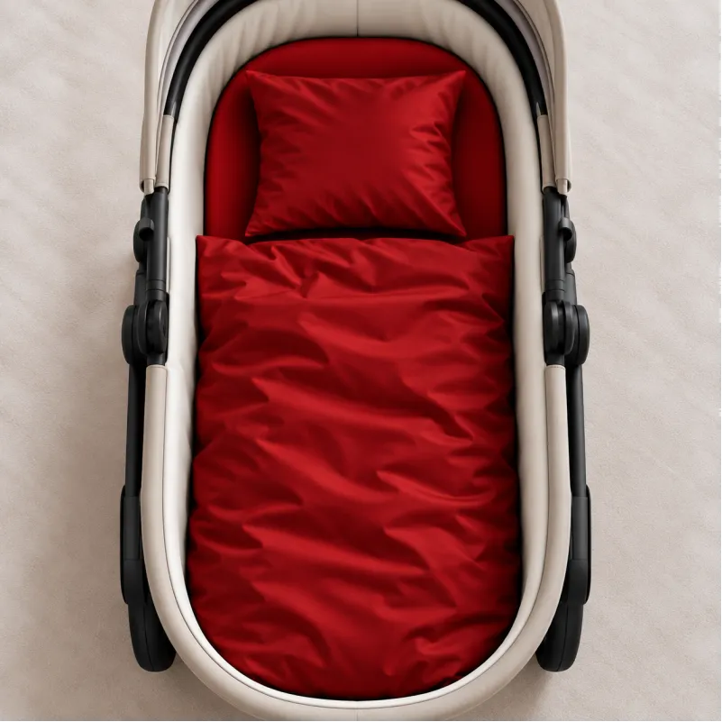 Комплект постельного белья в коляску 60*80 Satin Light Pro 10-007 Red - 1