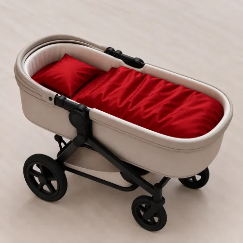Комплект постельного белья в коляску 60*80 Satin Light Pro 10-007 Red - 1