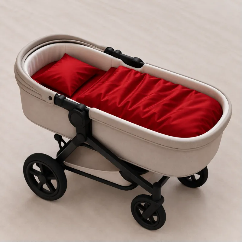 Комплект постельного белья в коляску 60*80 Satin Light Pro 10-007 Red