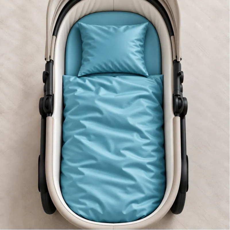 Комплект постельного белья в коляску 60*80 Satin Light Pro 10-008 Blue - 1