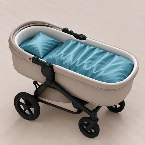 Комплект постельного белья в коляску 60*80 Satin Light Pro 10-008 Blue - 1