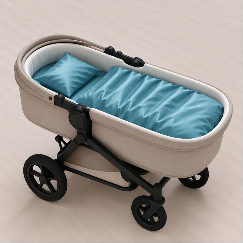 Комплект постельного белья в коляску 60*80 Satin Light Pro 10-008 Blue