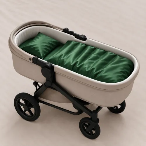 Комплект постельного белья в коляску 60*80 Satin Light Pro 10-009 Green - 1