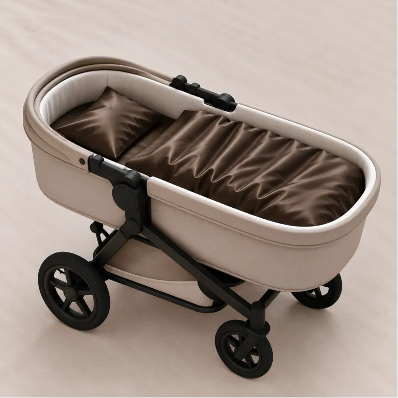 Комплект постельного белья в коляску 60*80 Satin Light Pro 10-010 Brown