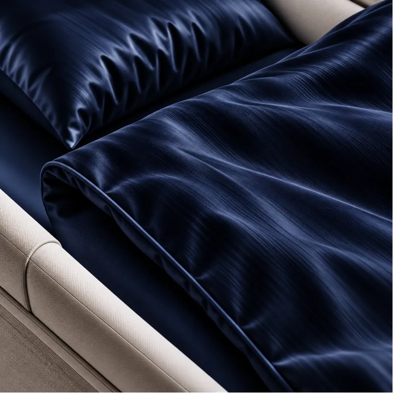 Комплект постельного белья в коляску 60*80 Satin Light Pro 10-011 Dark Blue - 2
