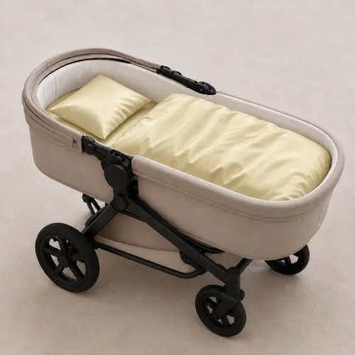 Комплект постельного белья в коляску 60*80 Satin Light Pro 10-014 Soft yellow - 1