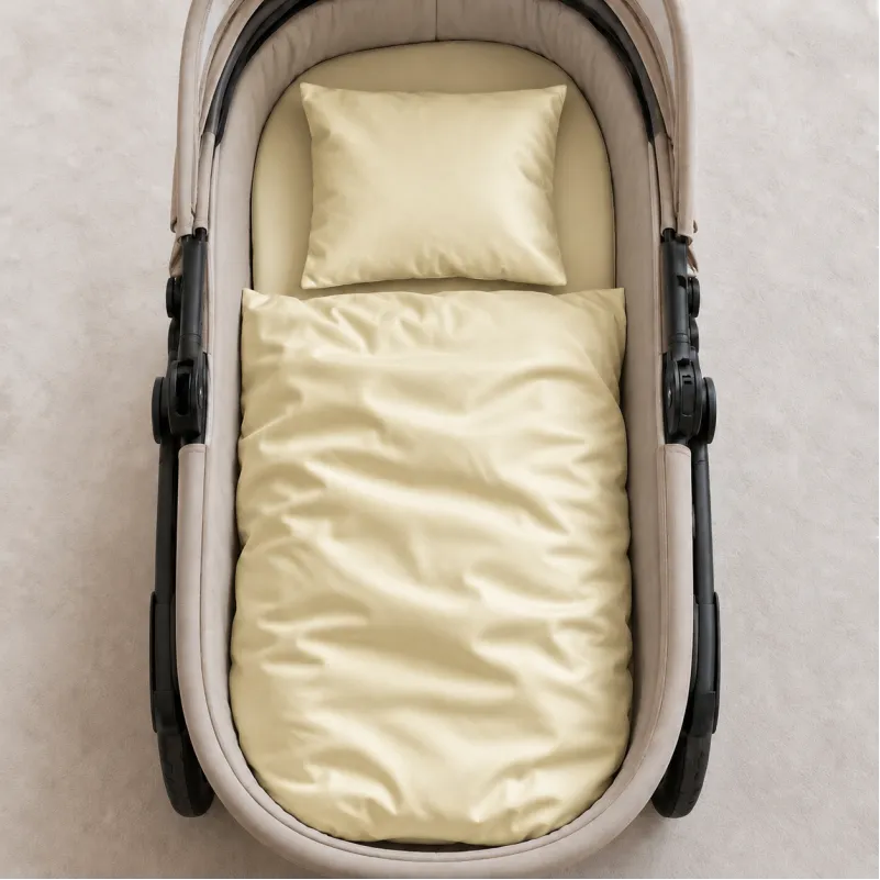 Комплект постельного белья в коляску 60*80 Satin Light Pro 10-014 Soft yellow - 1