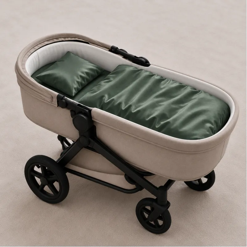 Комплект постельного белья в коляску 60*80 Satin Light Pro 10-017 Green Olive
