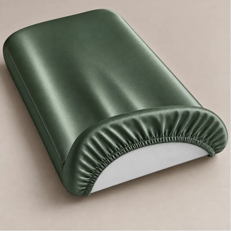 Комплект постельного белья в коляску 60*80 Satin Light Pro 10-017 Green Olive - 2
