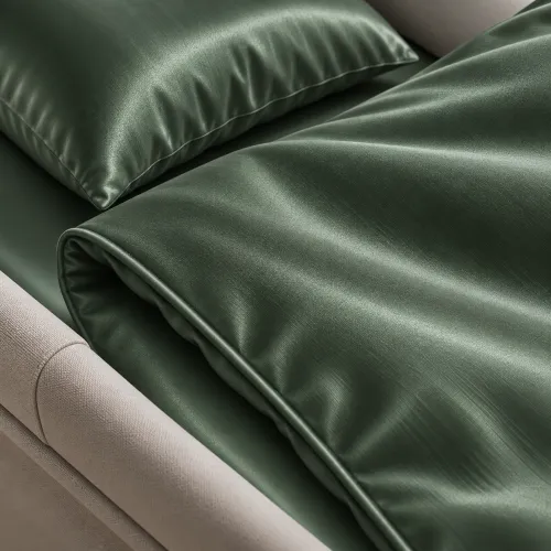 Комплект постельного белья в коляску 60*80 Satin Light Pro 10-017 Green Olive - 4