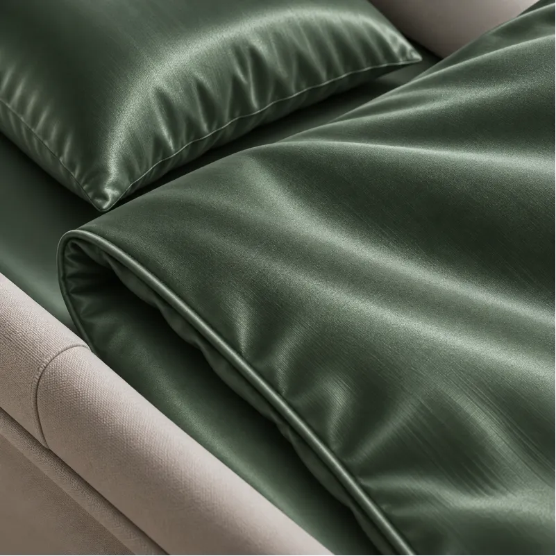 Комплект постельного белья в коляску 60*80 Satin Light Pro 10-017 Green Olive - 3