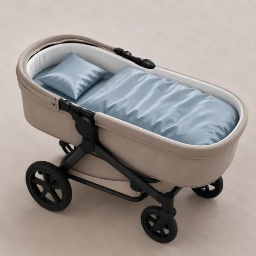 Комплект постельного белья в коляску 60*80 Satin Light Pro 10-019 Gray-blue - 1