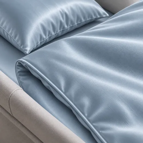 Комплект постельного белья в коляску 60*80 Satin Light Pro 10-019 Gray-blue - 4