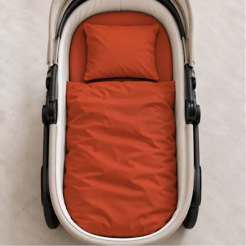 Комплект постельного белья в коляску 60*80 Satin Premium 0081 Terracotta - 1