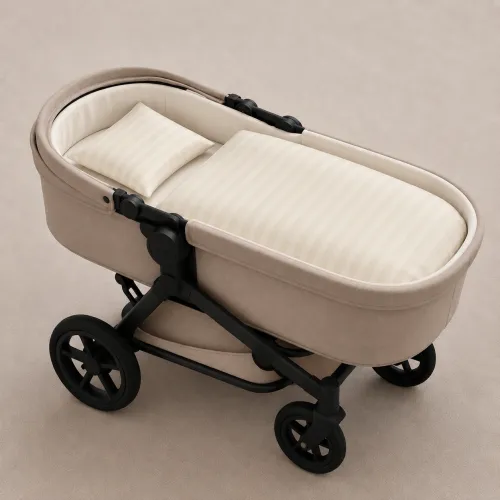 Комплект постельного белья в коляску 60*80 Satin Stripe 30-0002 Soft Yellow - 1