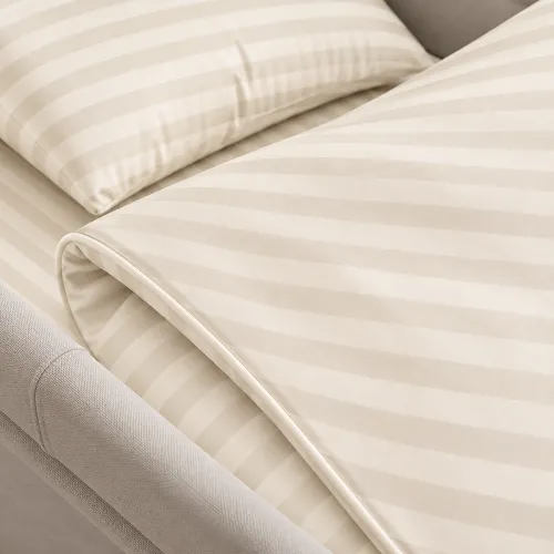 Комплект постельного белья в коляску 60*80 Satin Stripe 30-0002 Soft Yellow - 4