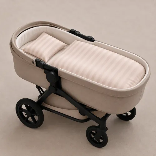 Комплект постельного белья в коляску 60*80 Satin Stripe 30-0004 Cream - 1