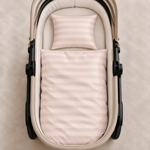 Комплект постельного белья в коляску 60*80 Satin Stripe 30-0004 Cream - 2