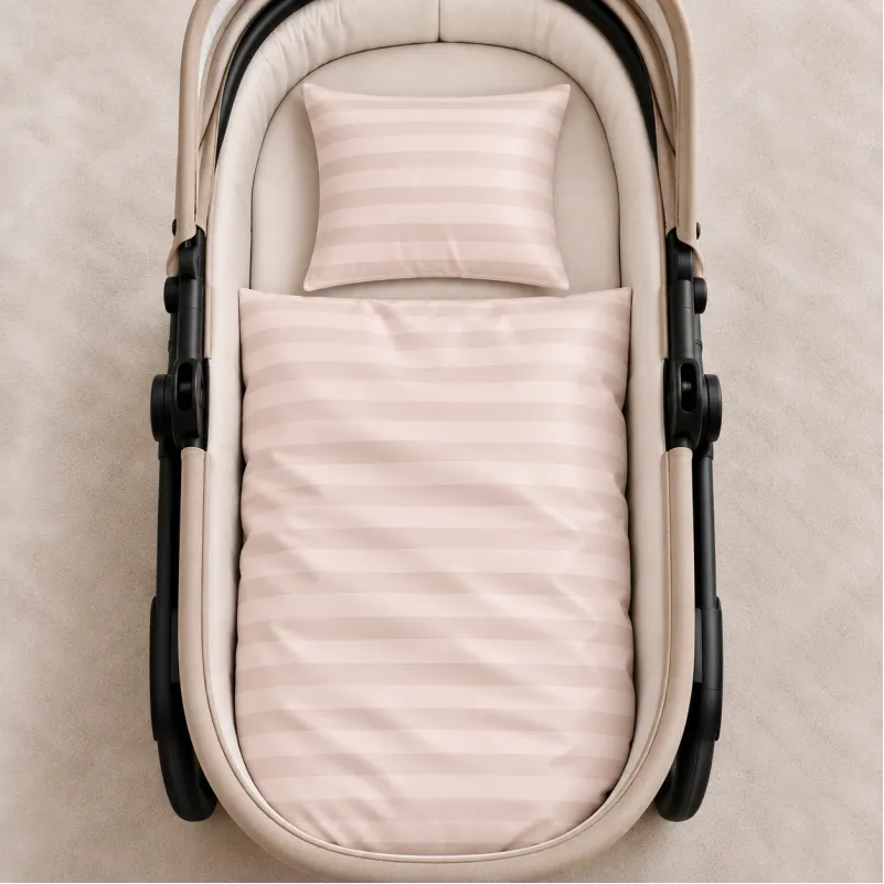 Комплект постельного белья в коляску 60*80 Satin Stripe 30-0004 Cream - 1