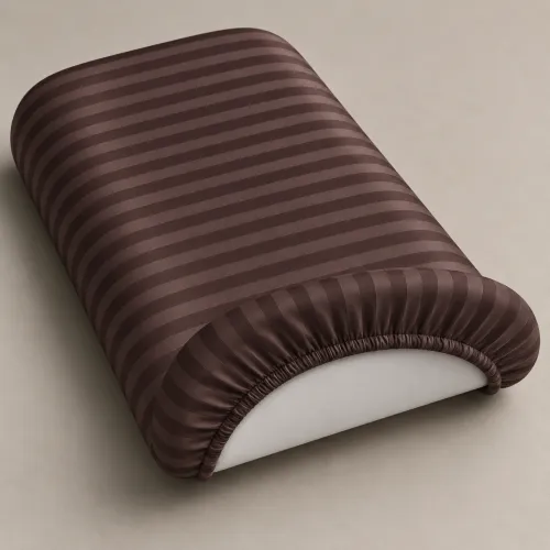 Комплект постельного белья в коляску 60*80 Satin Stripe 30-0006 Dark Brown - 3