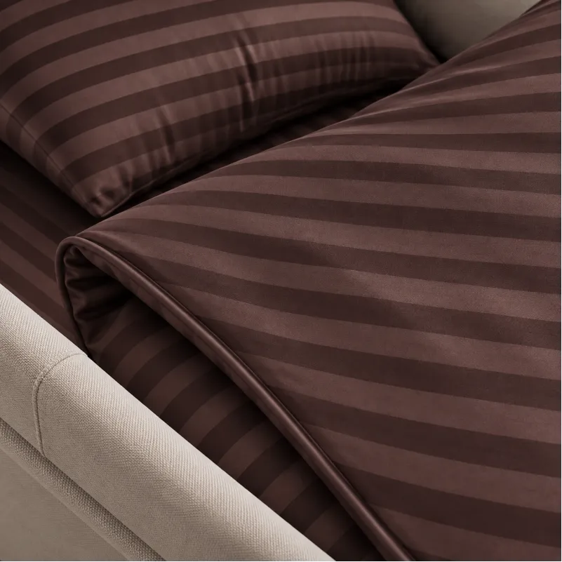 Комплект постельного белья в коляску 60*80 Satin Stripe 30-0006 Dark Brown - 3