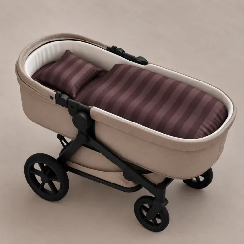 Комплект постельного белья в коляску 60*80 Satin Stripe 30-0008 Smoky Pink - 1