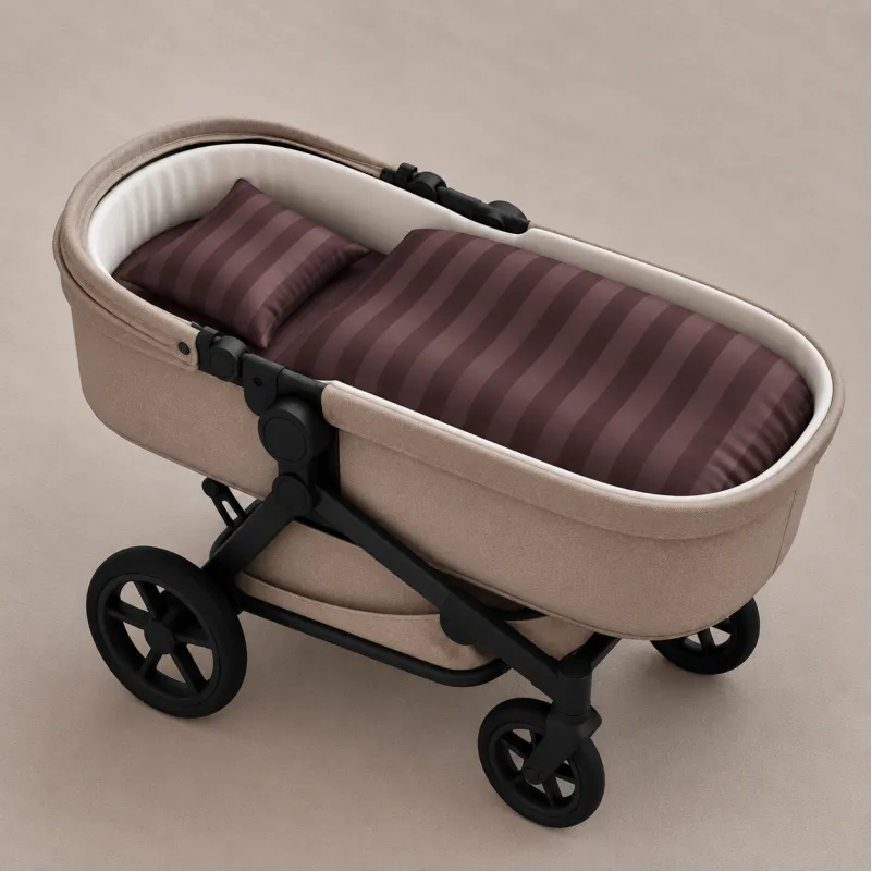 Комплект постельного белья в коляску 60*80 Satin Stripe 30-0008 Smoky Pink