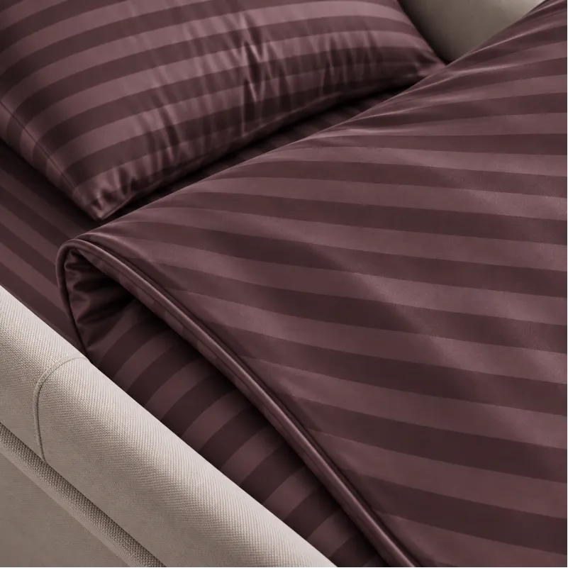 Комплект постельного белья в коляску 60*80 Satin Stripe 30-0008 Smoky Pink - 3