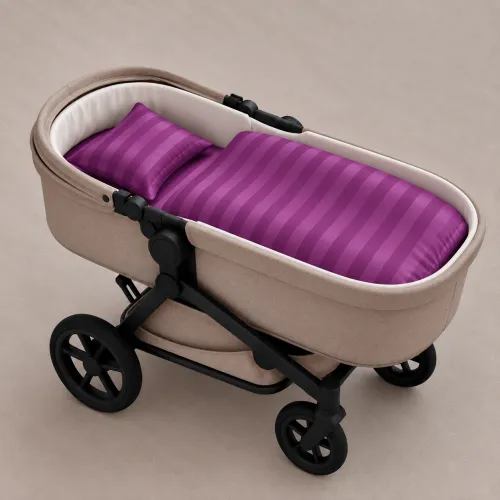Комплект постельного белья в коляску 60*80 Satin Stripe 30-0009 Purple - 1