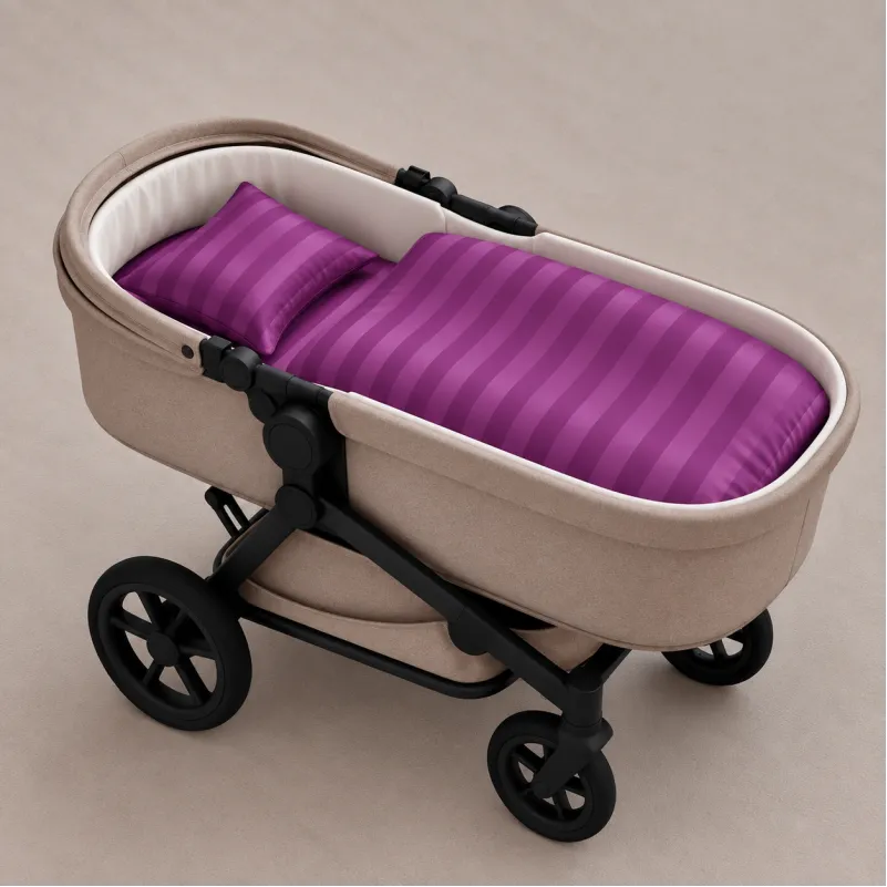 Комплект постельного белья в коляску 60*80 Satin Stripe 30-0009 Purple