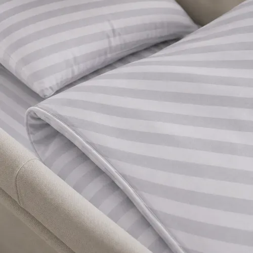 Комплект постельного белья в коляску 60*80 Satin Stripe 30-0010 Light Gray - 3