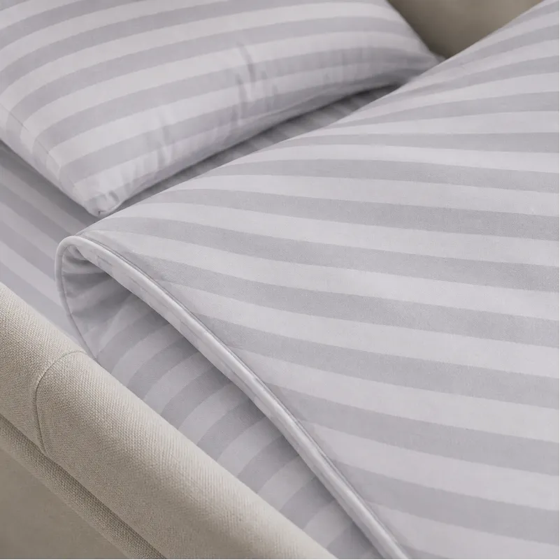 Комплект постельного белья в коляску 60*80 Satin Stripe 30-0010 Light Gray - 2