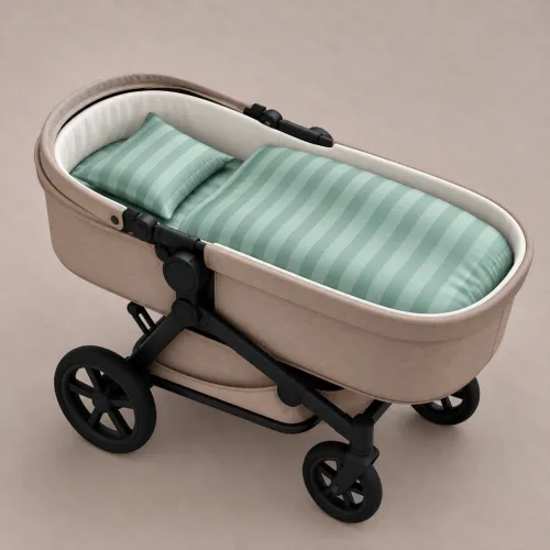 Комплект постельного белья в коляску 60*80 Satin Stripe 30-0013 Azure - 1