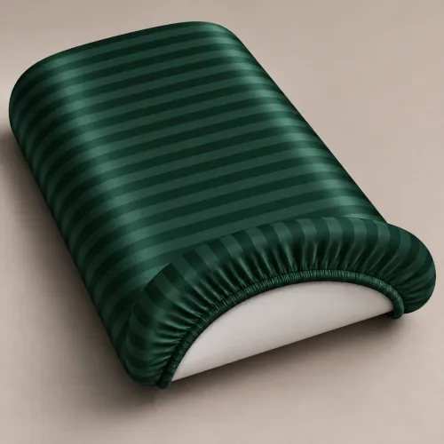 Комплект постельного белья в коляску 60*80 Satin Stripe 30-0017 Green - 3