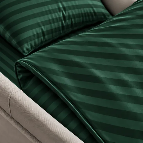 Комплект постельного белья в коляску 60*80 Satin Stripe 30-0017 Green - 4