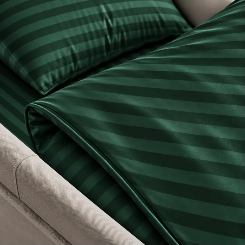 Комплект постельного белья в коляску 60*80 Satin Stripe 30-0017 Green - 3