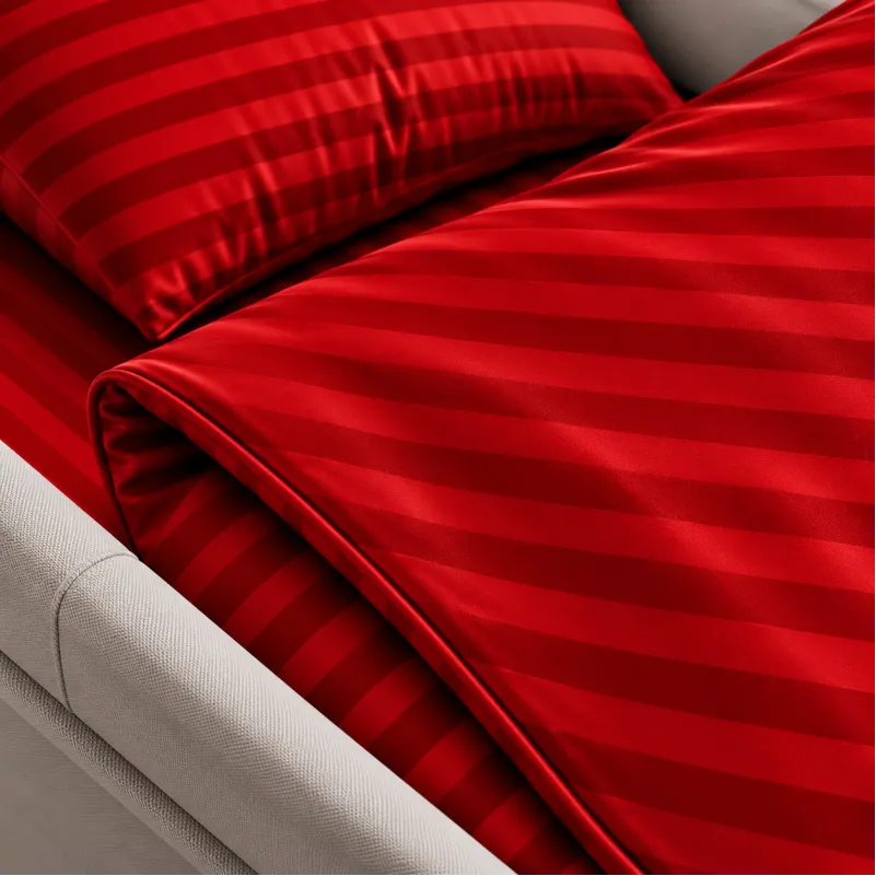 Комплект постельного белья в коляску  60*80 Satin Stripe 30-0018 Red - 3
