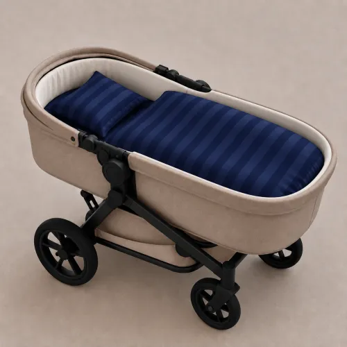 Комплект постельного белья в коляску 60*80 Satin Stripe 30-0020 Smoky Blue - 1