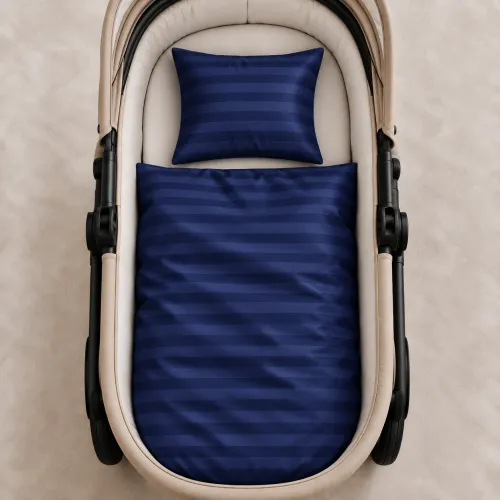 Комплект постельного белья в коляску 60*80 Satin Stripe 30-0020 Smoky Blue - 2